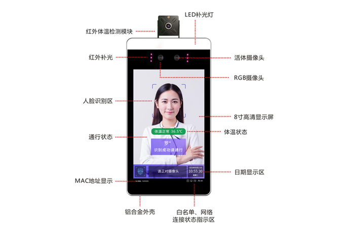 人脸识别体温检测仪